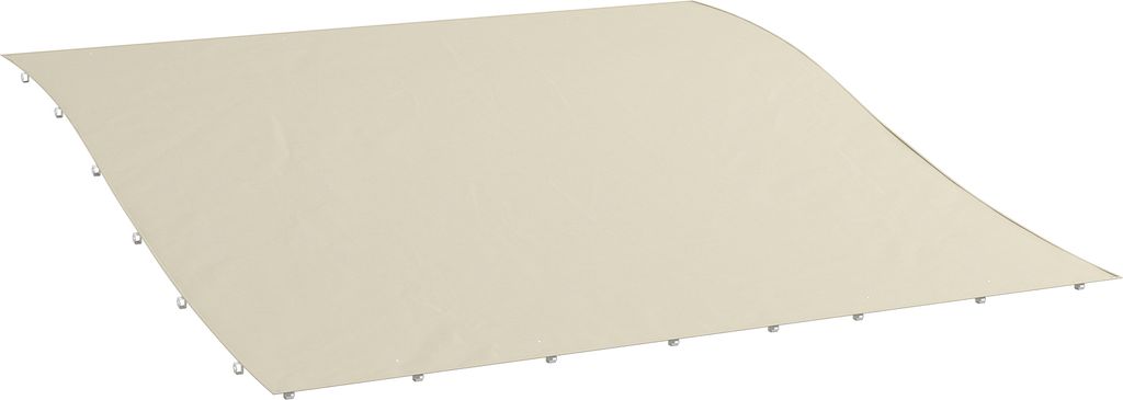 Outsunny Ersatzdach für Pergola 297 x 243 cm Sonnensegel für Terrassenüberdachung, Ersatz-Dachplane für 3 x 2,5 m Pavillon, mit UV-Schutz, Beige