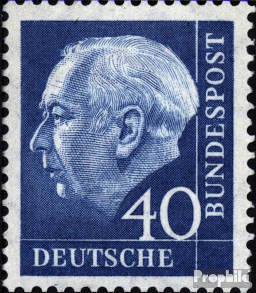 Briefmarken BRD (BR.Deutschland) 1956 Mi 260x R mit Zählnummer postfrisch Heuss