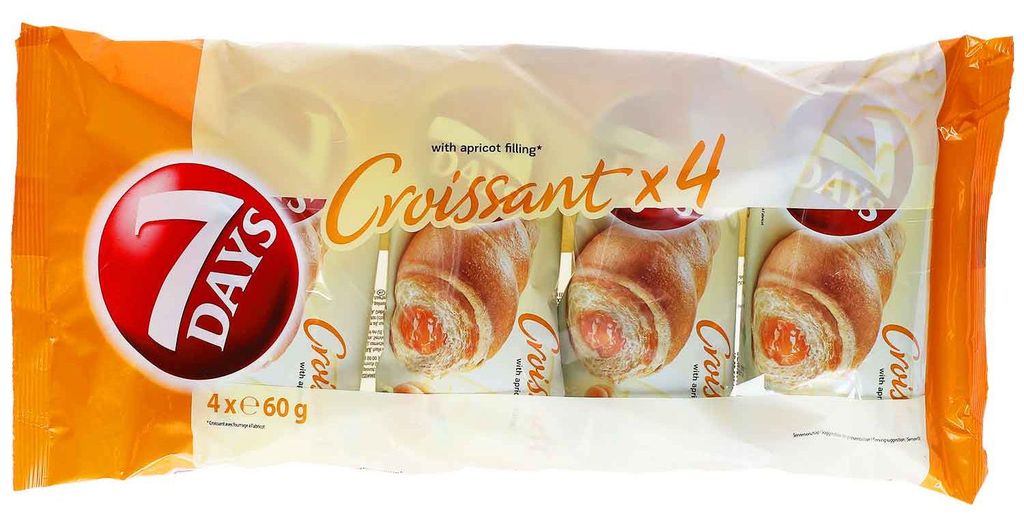 7Days Croissant Aprikose 4x60g Produktbild 