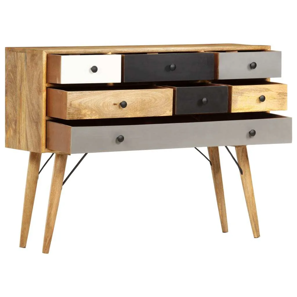 Buffet en Bois de Manguier Massif avec Compartiments de Rangement 110 cm