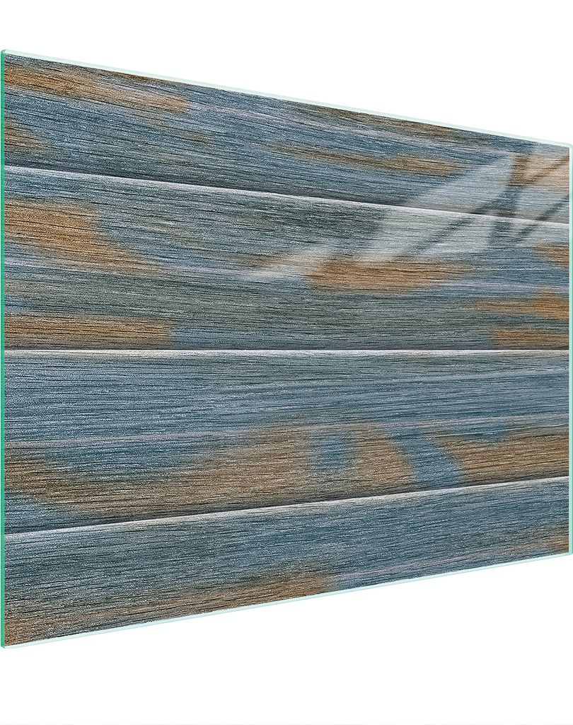 Schneidebrett Herdabdeckplatte Multiglasschneidplatte 30x22 cm Holz Türkis