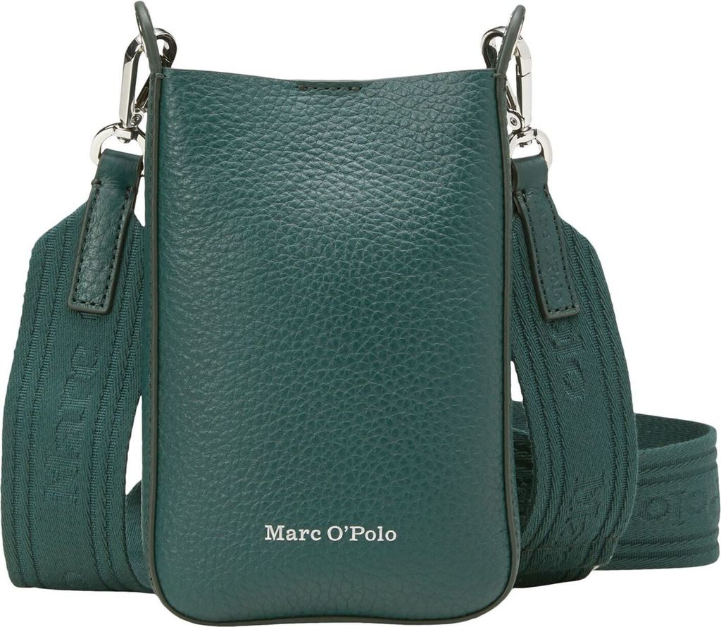 Marc O'Polo Leder Handytasche Cellphone Bag Night pine tannengrün