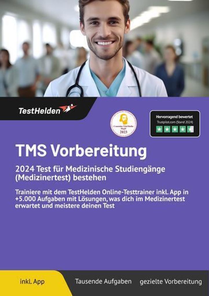 TMS Vorbereitung: Test für Medizinische Studiengänge (Medizinertest) bestehen I das Buch inkl. Online-Testtrainer & App mit über 5.000 Übungsau...