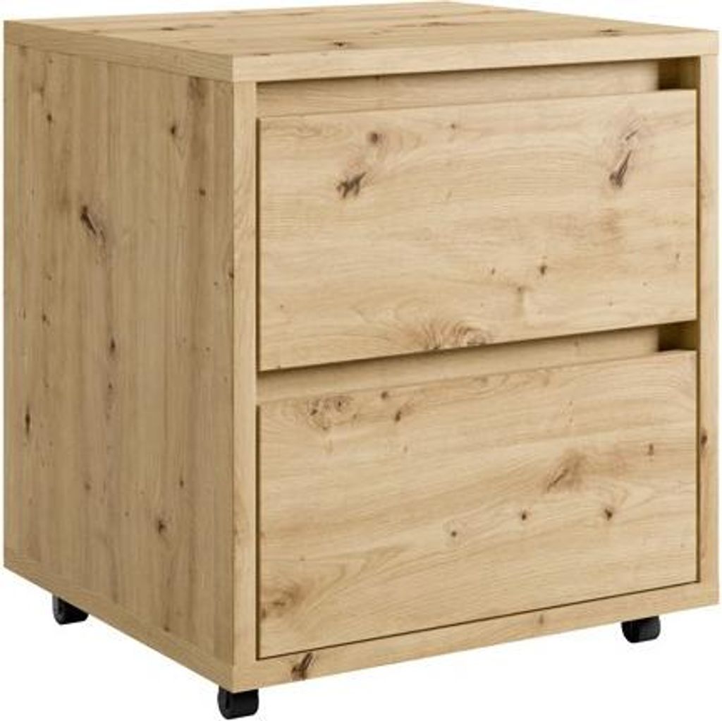 RUSHFORD Schreibtischcontainer auf Rollen - Artisan-Eiche