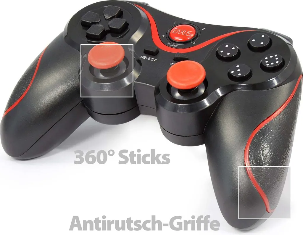 Manette de jeu Bluetooth compatible PS3 et Android Eaxus Noire - 7