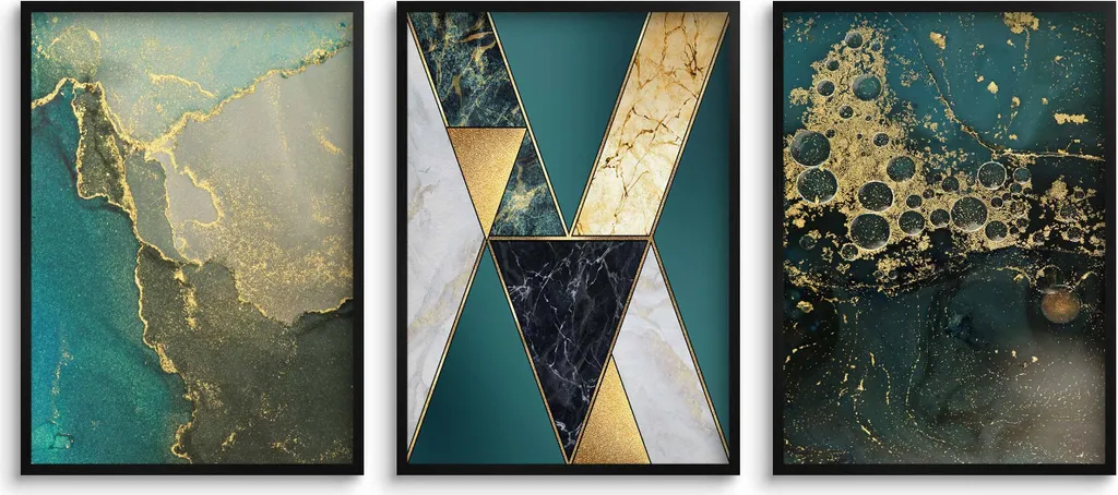 Offerta Set 3 Poster Parete Moderni 30x40 - Geometria da Camera