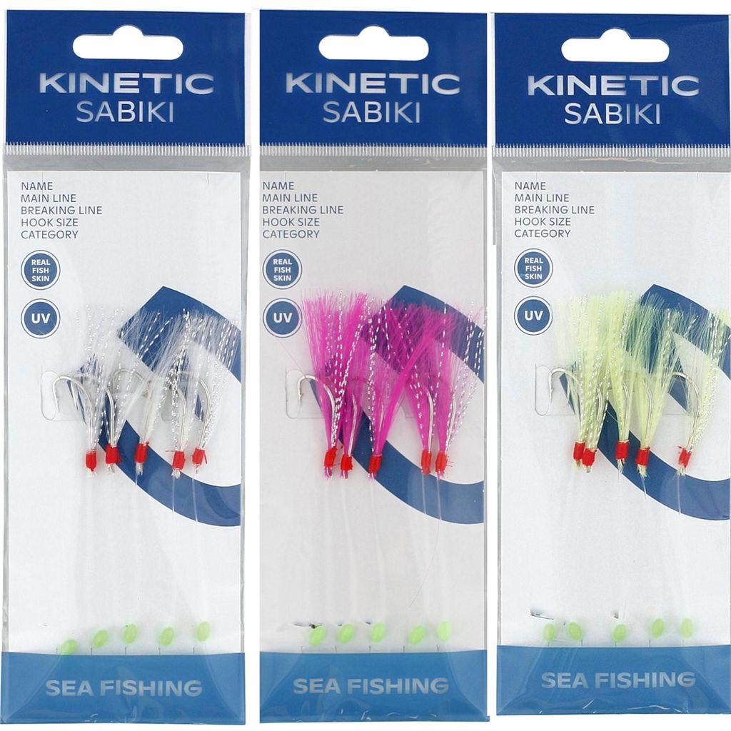 Kinetic Nordic Mackerel #1/0 130cm 0.60mm 0.40mm - Makrelenvorfach, Farbe:Chartreuse/Crystal Flash