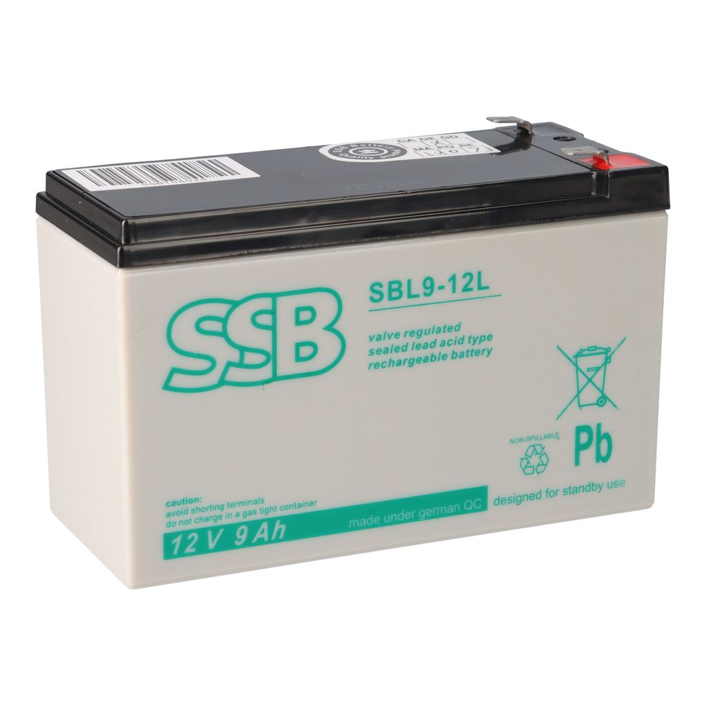 Batterie au plomb SSB SBL 9-12L AGM - 12V 9Ah - 6,3mm Image du produit 
