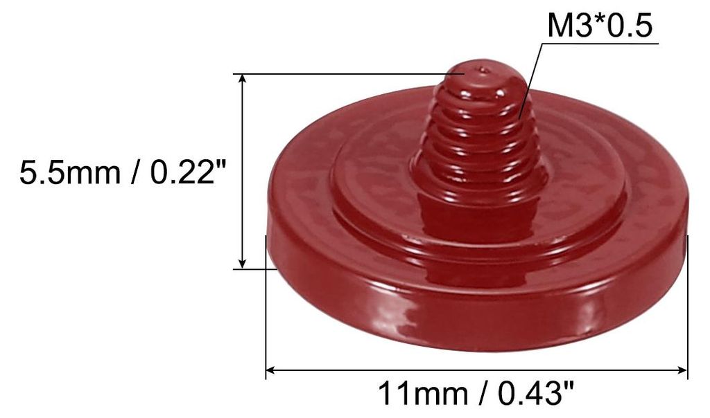 2 Stš¹ck Kamera-Ausl?serknopf Metall Ausl?seknopf Reine Kupfer Kamera Ausl?ser Konkav Kompatibel mit DSLR/SLR Kamera Dunkel Rot