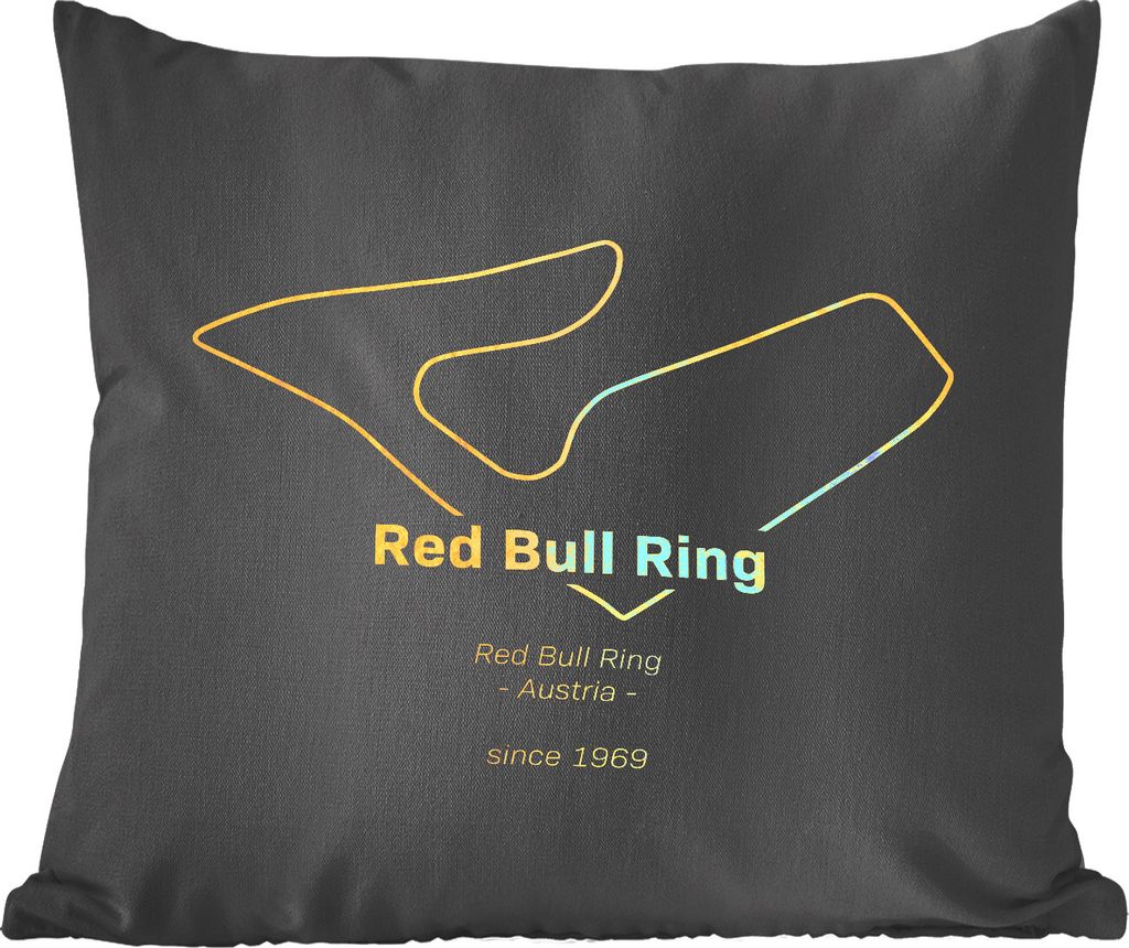 MuchoWow Zierkissen Sofakissen Wohnzimmer Dekokissen 45x45 cm Formel 1 - Rennstrecke - Red Bull Ring - Schlafpolster - Polster für das Sofa
