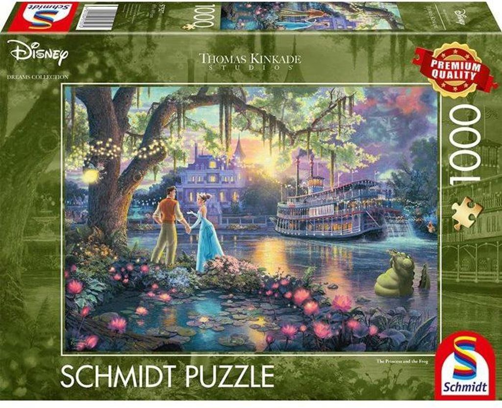 Puzzle, Schmidt Spiele Disney Prinzessin und der Frosch, 1000 Teile, Ab 12 Jahren