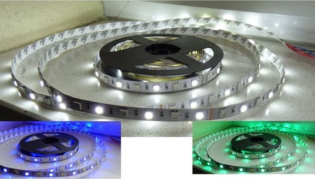 LED Streifen 1,05m 5050SMD blau/grün/rot+Netzteil LED LEDs Strip Band Streifen Light Licht