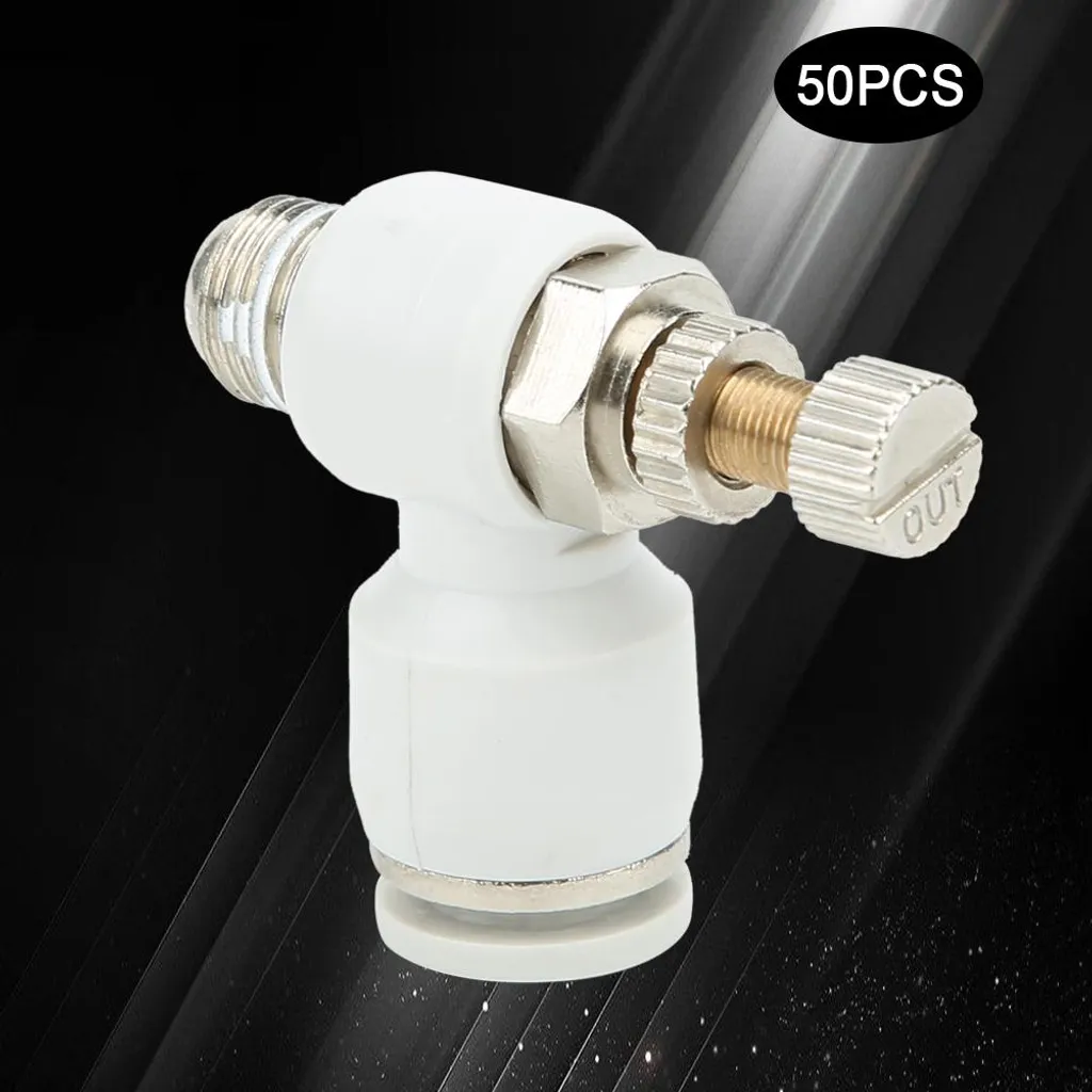 Raccord pneumatique réglable SL8-01 blanc pour tube 8mm - Lot de 50