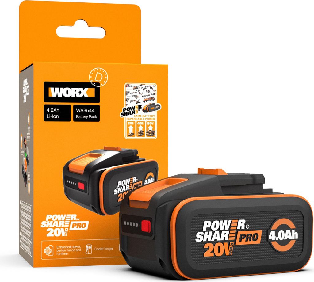 Batterie WORX, 20 V, 4 Ah Wa3644 lithium-ion Image du produit 