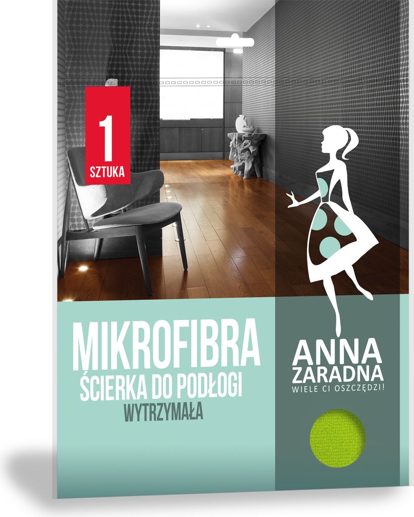 Ściereczka Mikrofibra Do Podłogi, Zielony Zdjęcie produktu 
