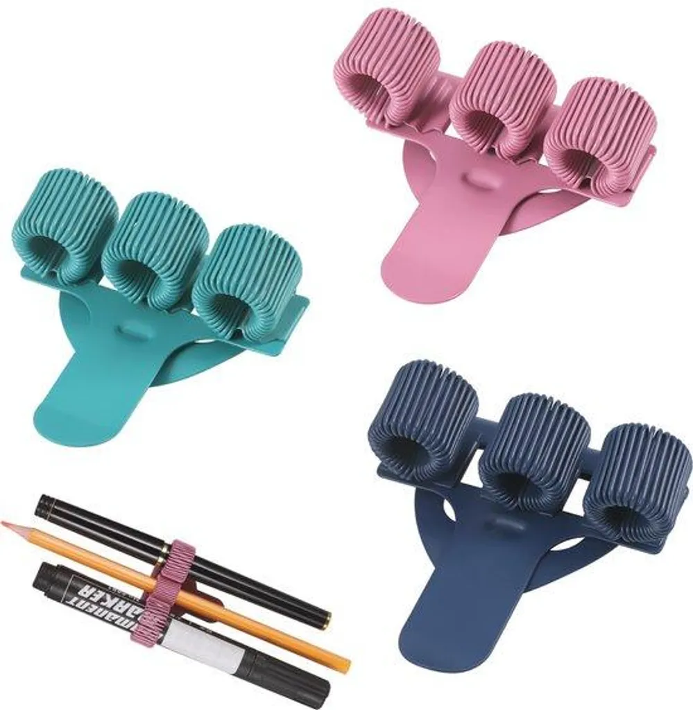 Porte-stylo triple à clip de sécurité en acier résistant pour le médical