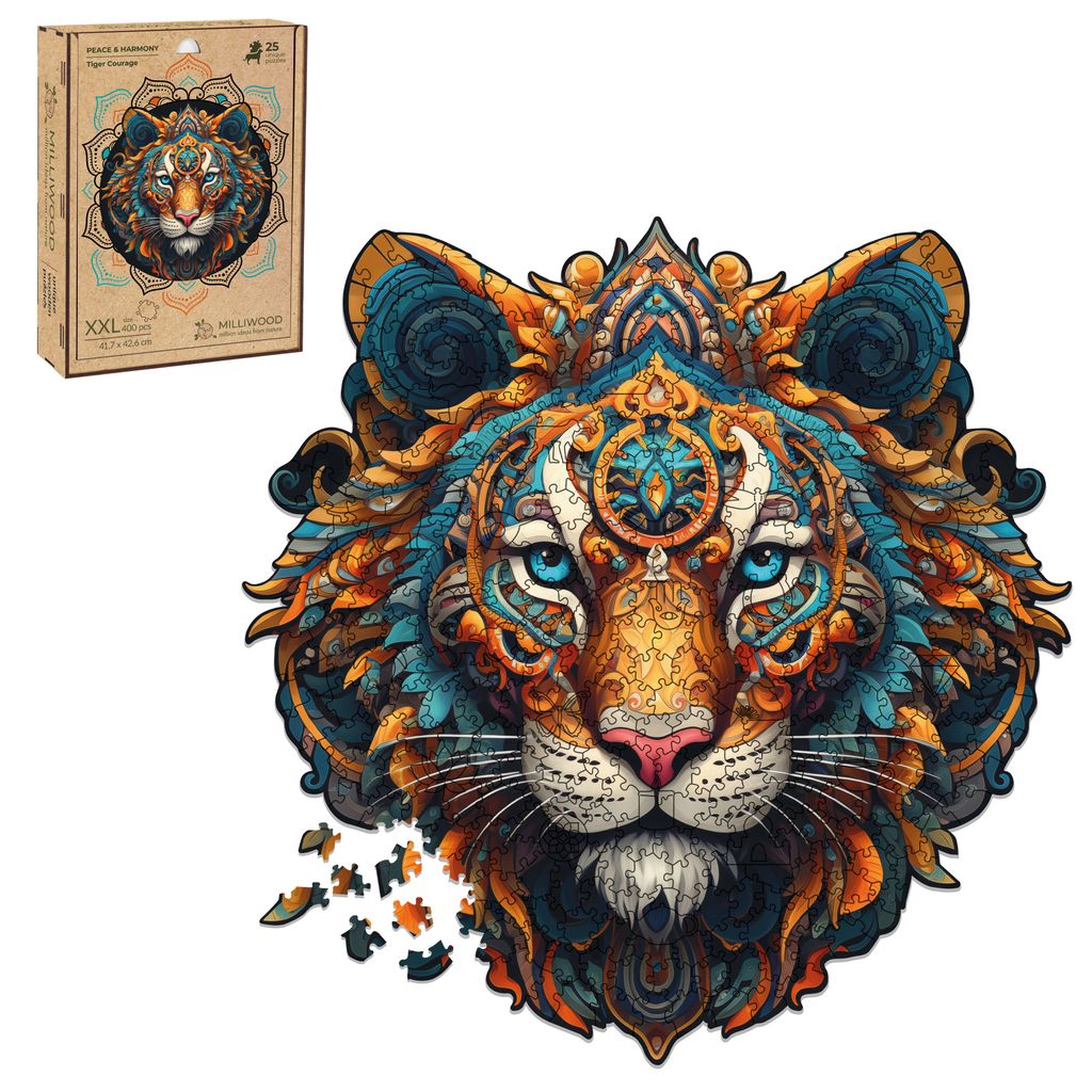 Milliwood Holzpuzzles - Peace and Harmony - Tiger Mut - 400 Produktbild 2
