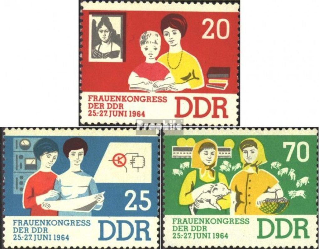 Briefmarken DDR 1964 Mi 1030-1032 (kompl.Ausgabe) gestempelt Frauenkongreß der DDR