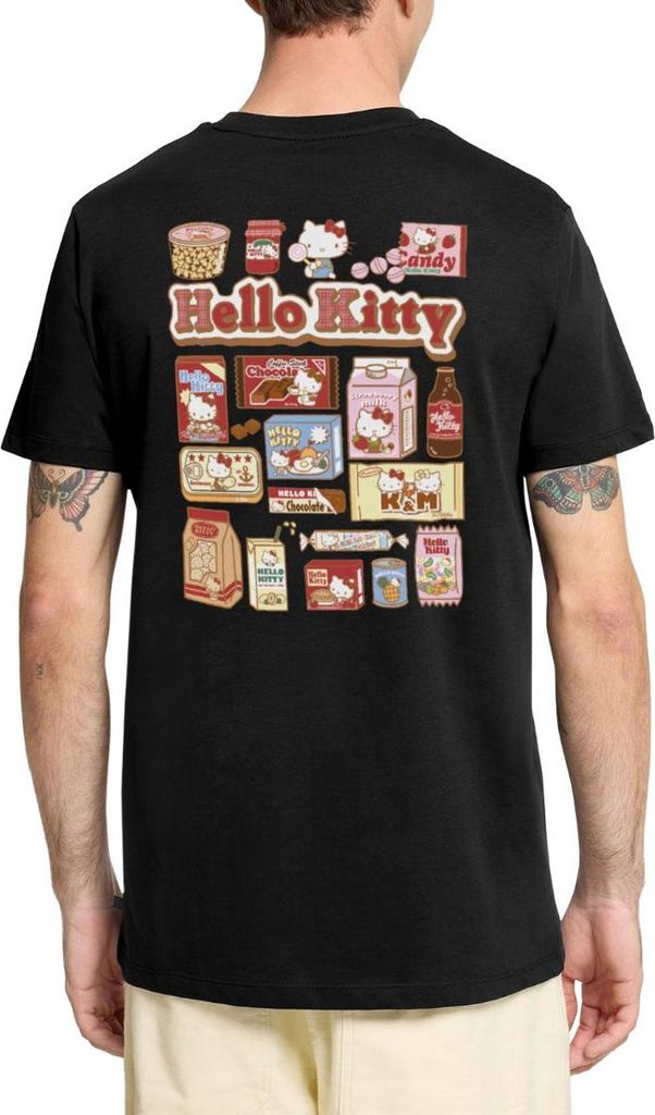 Spreadshirt Hello Kitty Snack Collage Männer Premium T-Shirt, 5XL, Schwarz