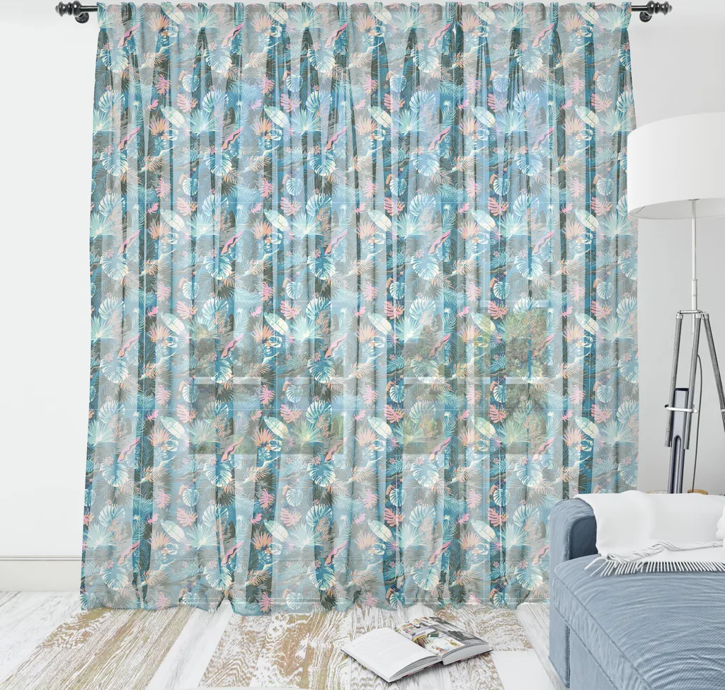 Arazzo Tropicale Jungle ABAKUHAUS - Tessuto Satinato 135x274cm Multicolore
