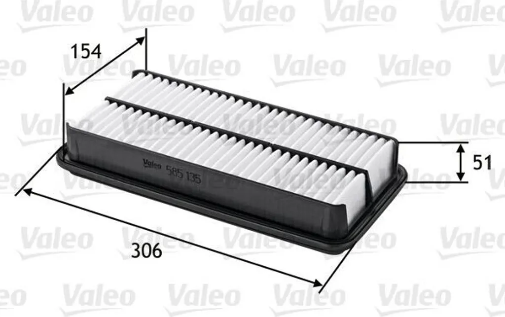 Filtre à air VALEO 585135 OE TA1168 pour Corolla E11 et Picnic XM1