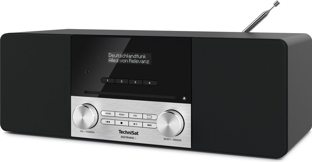 TechniSat Digitradio 3 DAB+ radio, zwart/zilver Productafbeelding 
