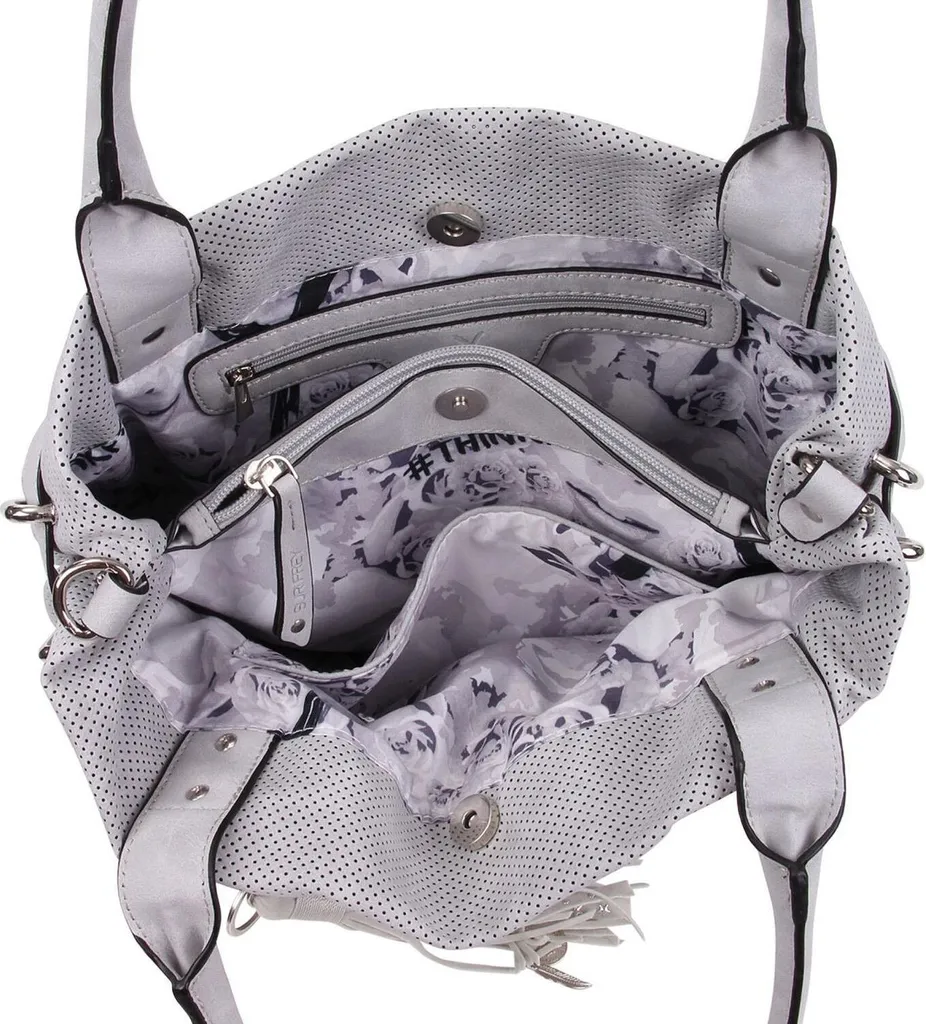 SURI FREY Romy Basic Sac à Main Gris - Matière Souple et Design Moderne - 6
