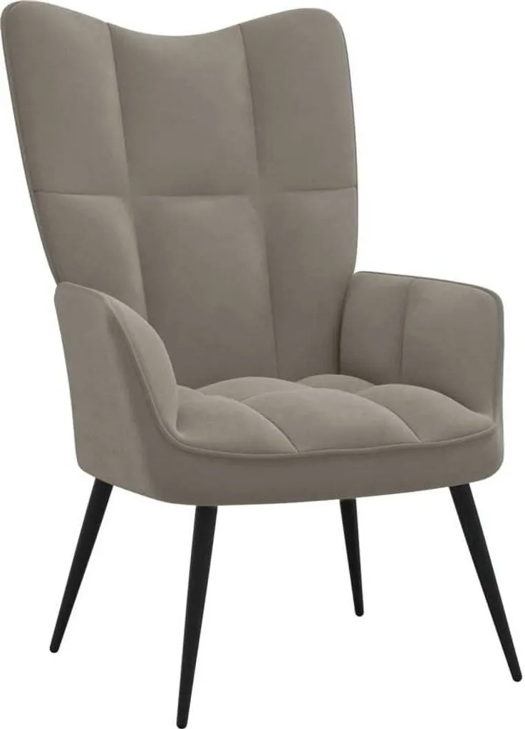 vidaXL Poltrona Velluto Grigio Chiaro | Design Contemporaneo Relax