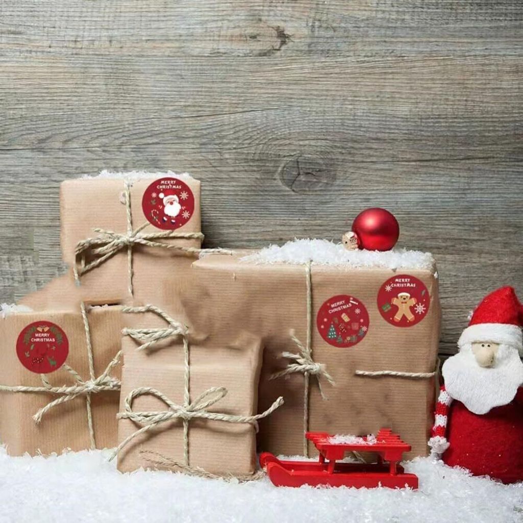 500 Weihnachtsaufkleber Set - 16 Motive Selbstklebend Für Geschenke & Dekoration