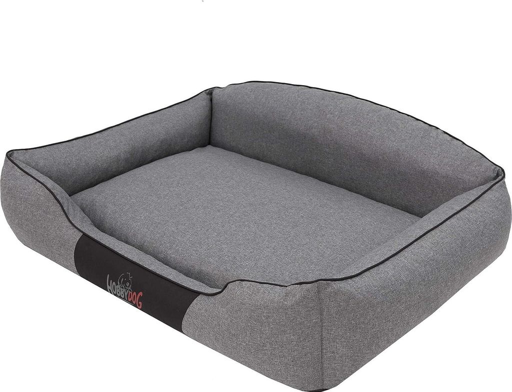 Hundebett "Royal" XL 84×65 cm – Hundesofa mit hohem Rücken, abnehmbarer Bezug | Hundehütte Hundekissen Ruheplatz Hundematratze | Doggy