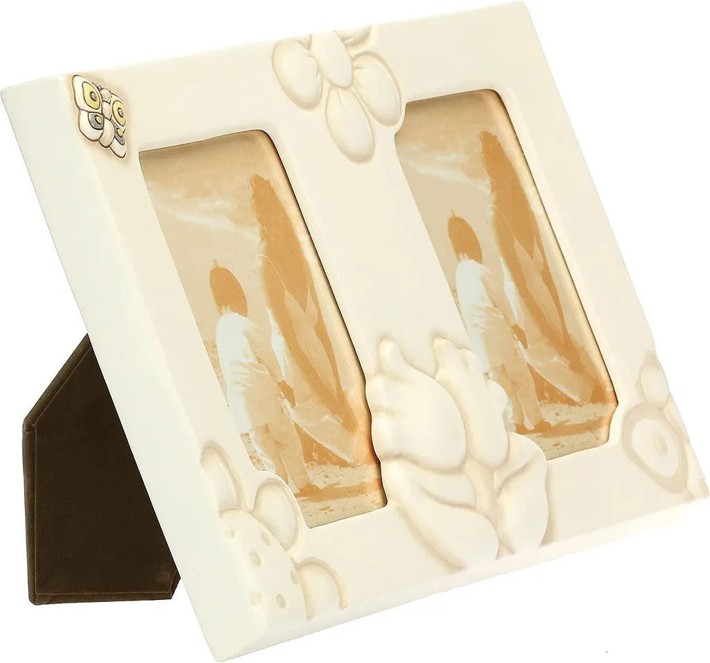 Cornice Doppia Thun Elegance con Farfalla | Regalo Ceramica - 2