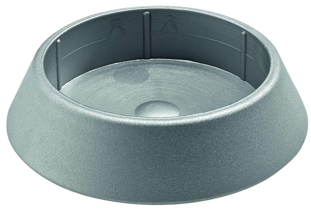 Hettich Fußkappe Ø60 mm silber Kunststoff, 1 Stück