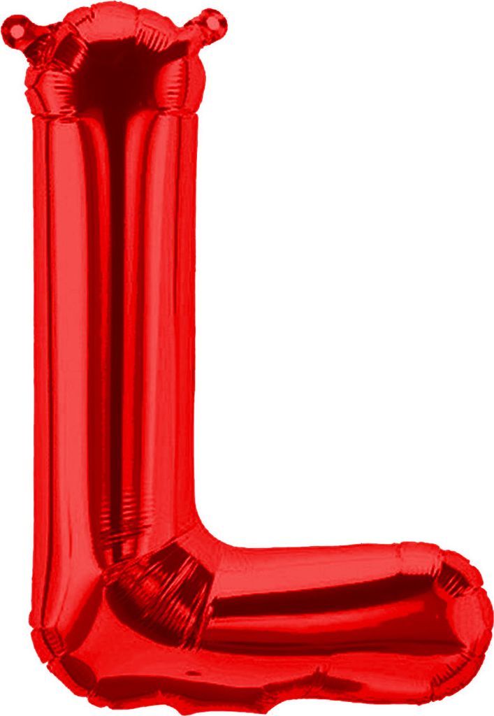 Folienballon Buchstabe L, rot, ca. 80 cm, für Luftbefüllung