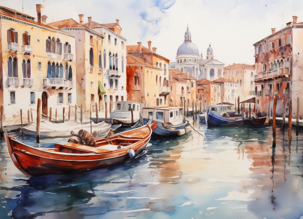 Plakat 18x13cm Venezianische Impression