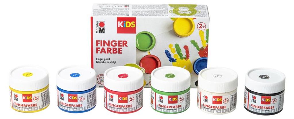 Marabu 303000000081 KiDS peinture au doigt 100 ml 6er Set Image du produit 