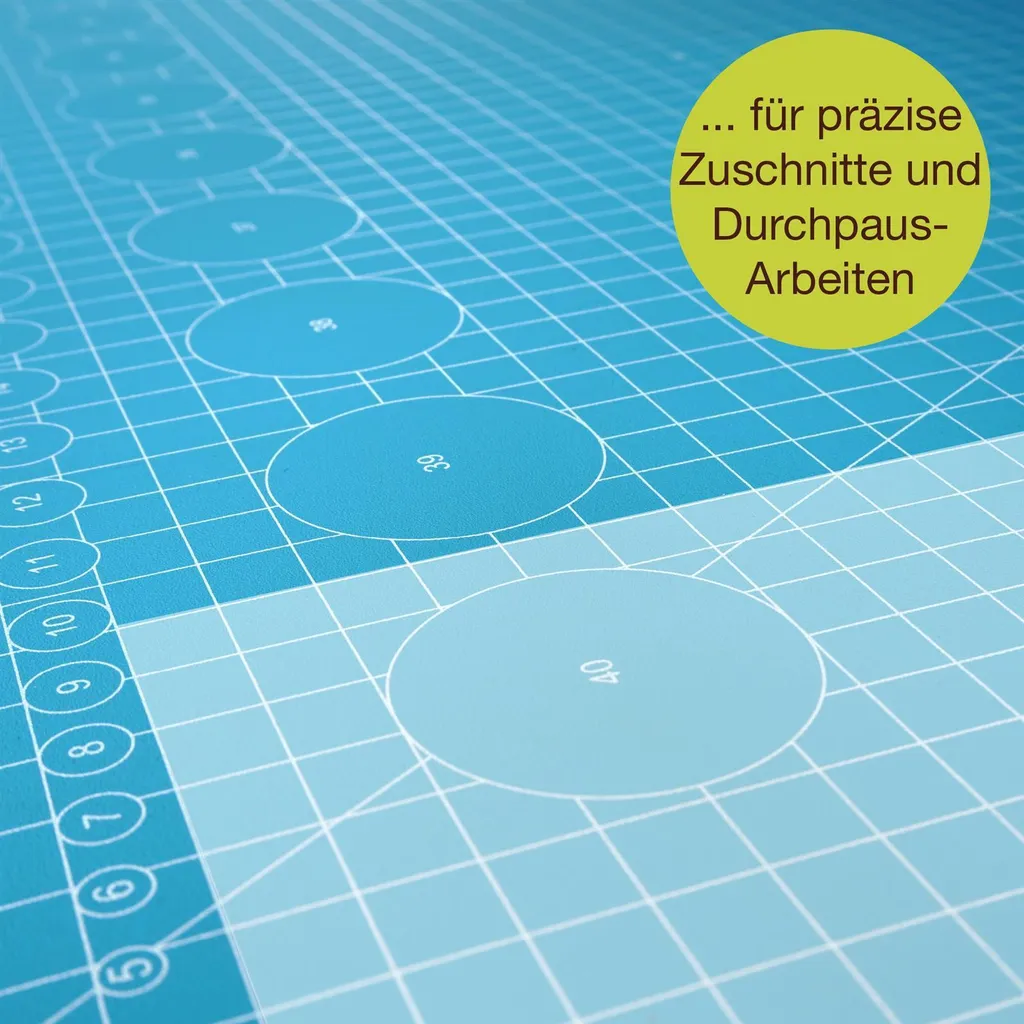 Tapis de découpe A1 90 x 60 cm Bleu Graduation Double Face Pro