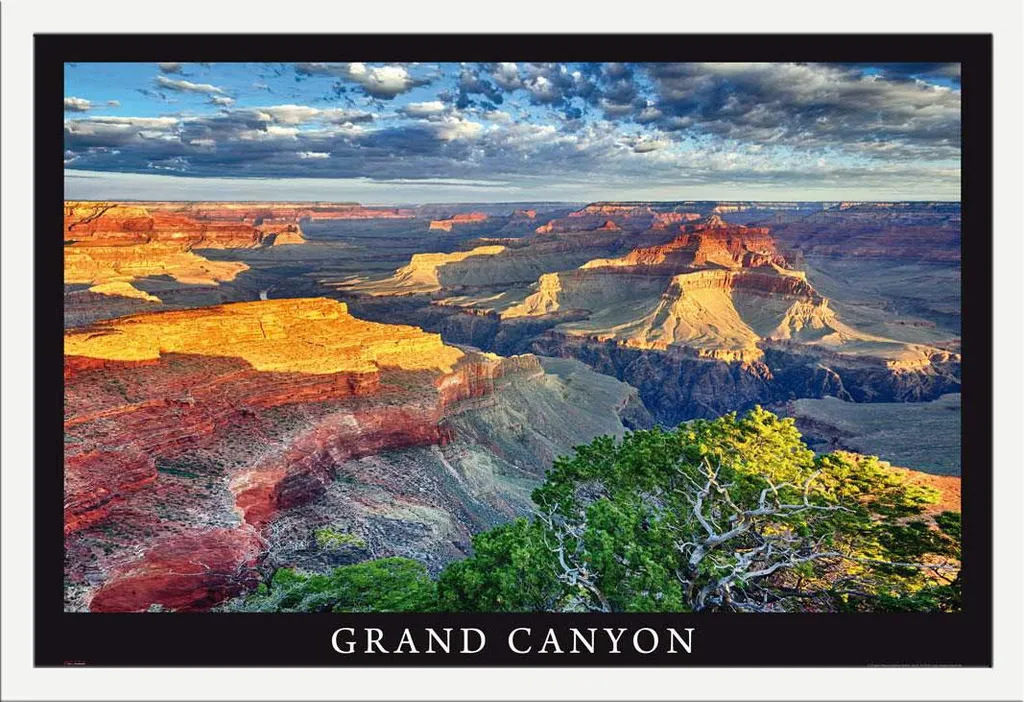 Grand Canyon Poster 61x91,5 con Cornice Shinsuke Bianca MDF e Acrilico