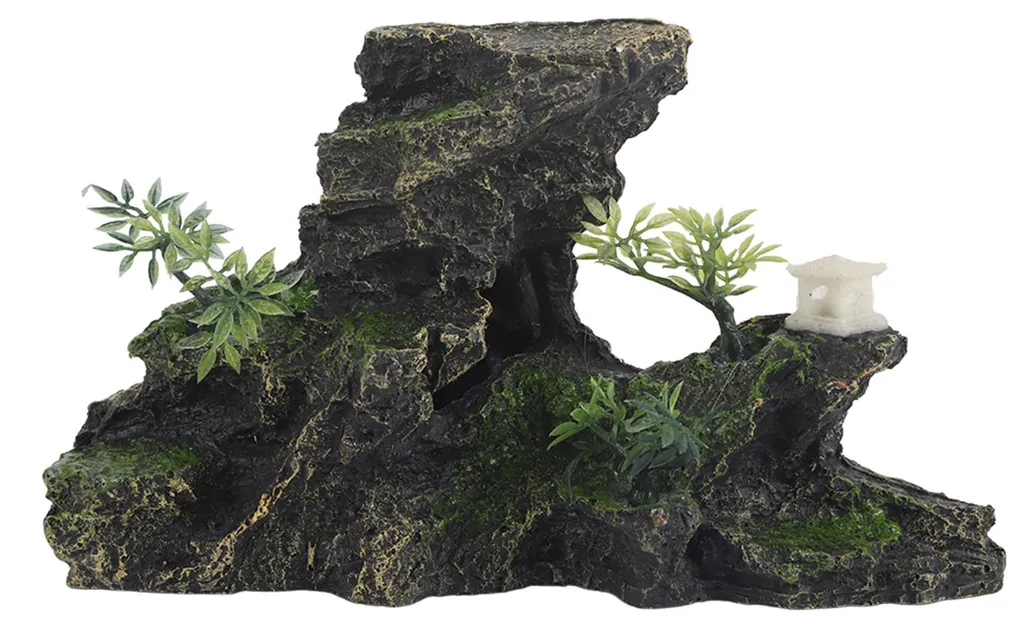 Décoration d'aquarium en résine artisanale style néotérique - Modèle Zen