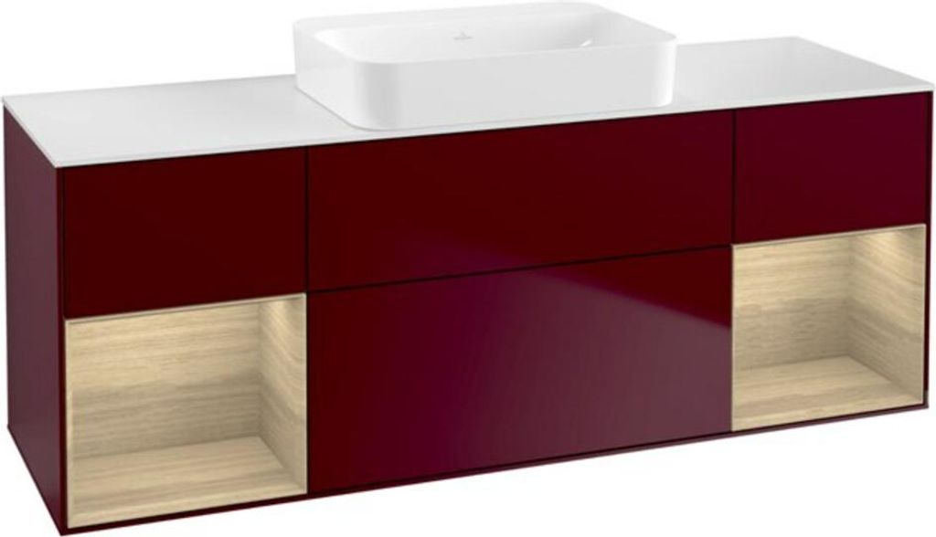 V&B Waschtischunterschrank Wandbeleuchtung Finion 160x60,3x50,1cm, Reg Oa ven, Peony Matt