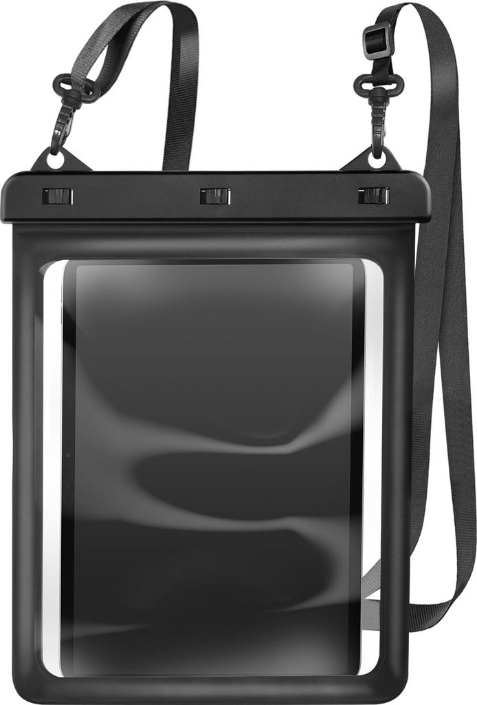 Avizar, Wasserdichte Tablet-Tasche 12" IPX8 mit Fenster, Schwarz