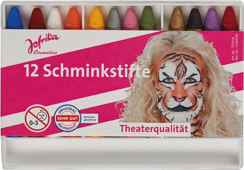 Jofrika 707918 Matite per il trucco di qualità teatrale, Immagine del prodotto 