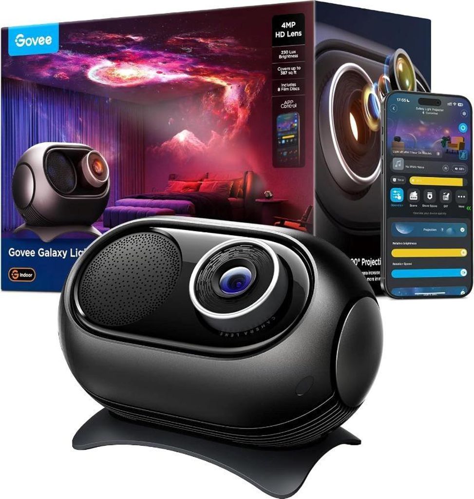 Govee Galaxy Light Projector 2 pro, Nero, 238 mm, 163 mm, Immagine del prodotto 