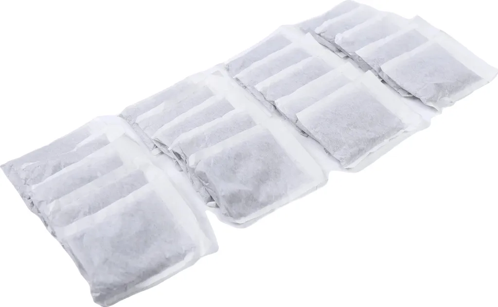 Pack Filtration Eau Domestique 20 Sachets Charbon Actif, Finition Blanc