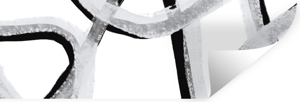 MuchoWow Wandtattoo Wandsticker Wandaufkleber Linie - Minimalismus - Gestaltung 120x40 cm Selbstklebend und Repositionierbar - Repositionierbar -...