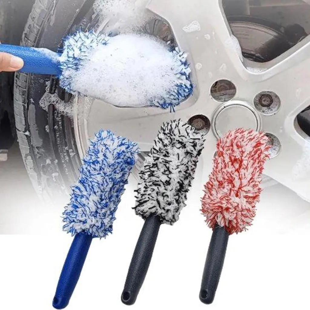 Kit brosse de nettoyage jante microfibre douce pour entretien auto