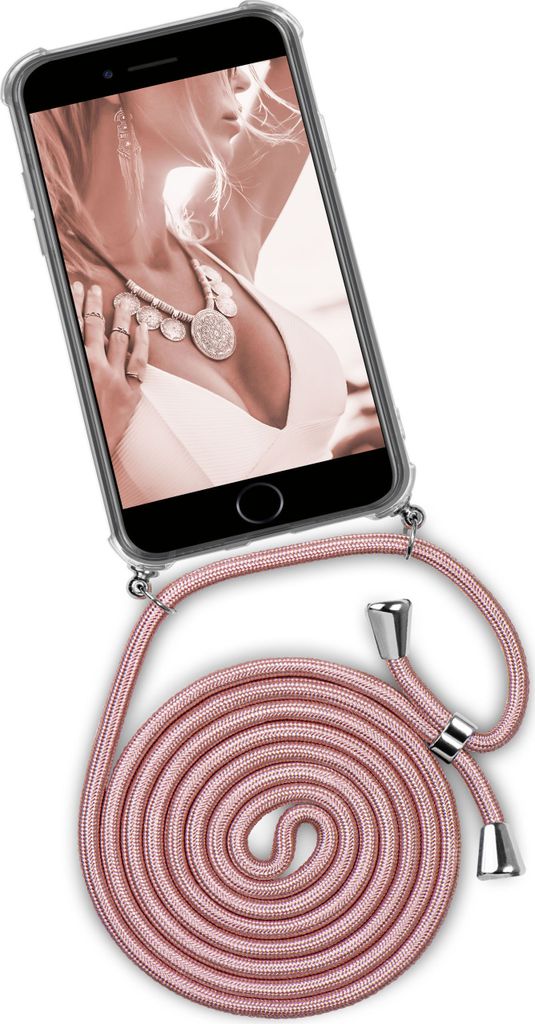 TWIST-Case + TWIST-Cord für iPhone 6S / iPhone 6, Farbe:Shiny Blush (Silber)