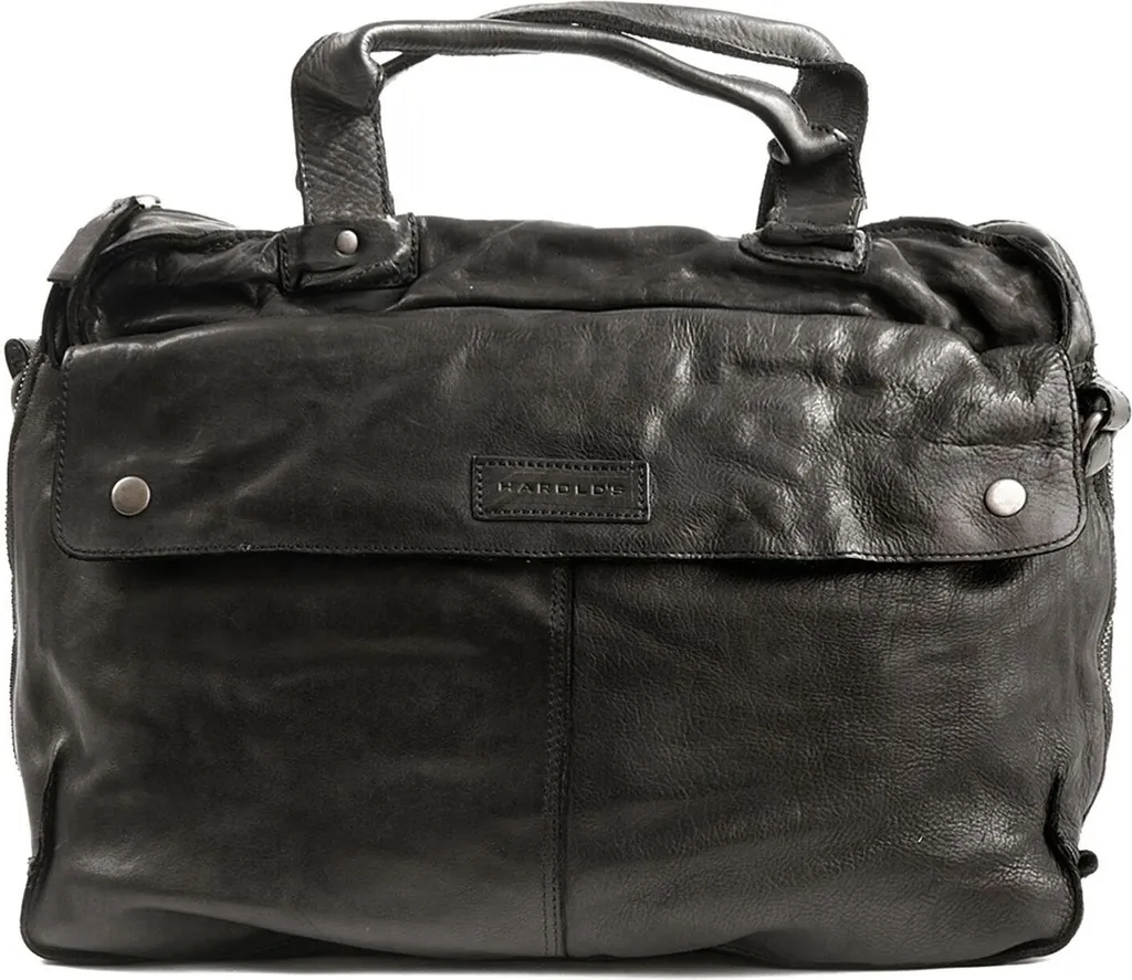 Businessbag cuir Harold's noir - Protégez votre ordinateur avec style