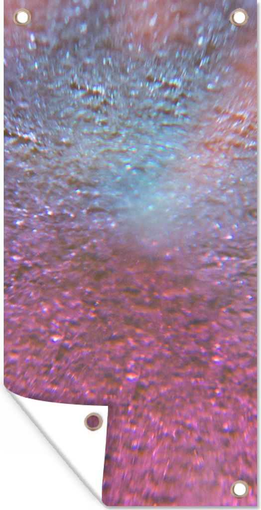 MuchoWow 80x160 cm Outdoor-Poster Gartendeko Sichtschutz Garten Poster für den Garten Rosa und lila Glitzer auf einem Hintergrund