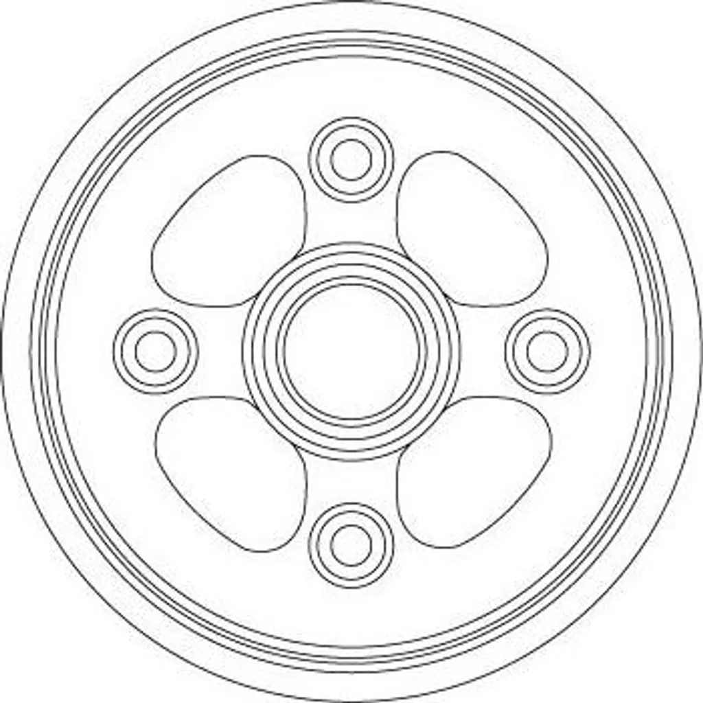 TRW DB4555 Tambour de frein arrière haute précision pour essieu arrière