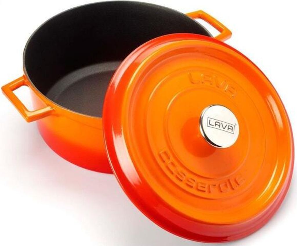 LAVA Metal Hrniec Ø 28 cm 67 L Liatinový Oranžový Obrázok produktu 